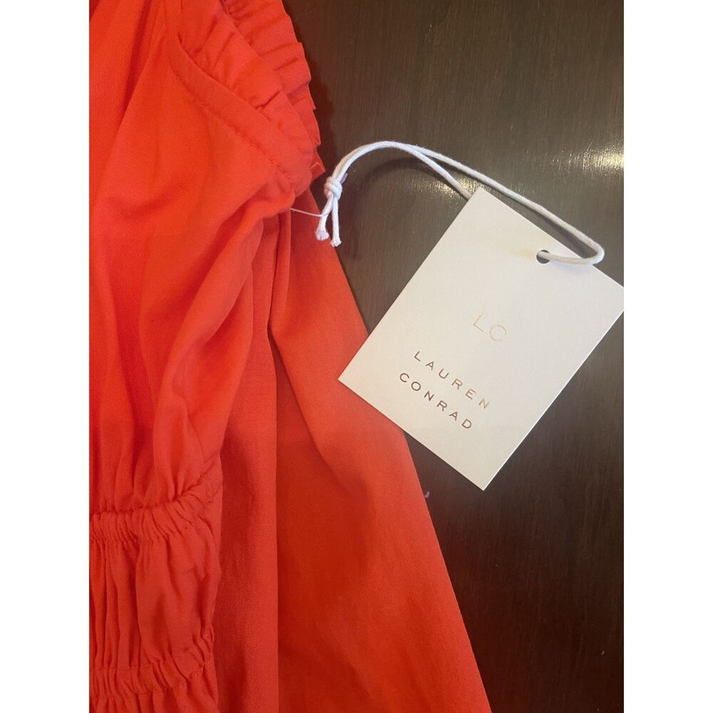 NWT Lauren Conrad Womens Smocked Maxi Sundress Sz S Ruffles Feminine Coquette - Picture 4 of 13